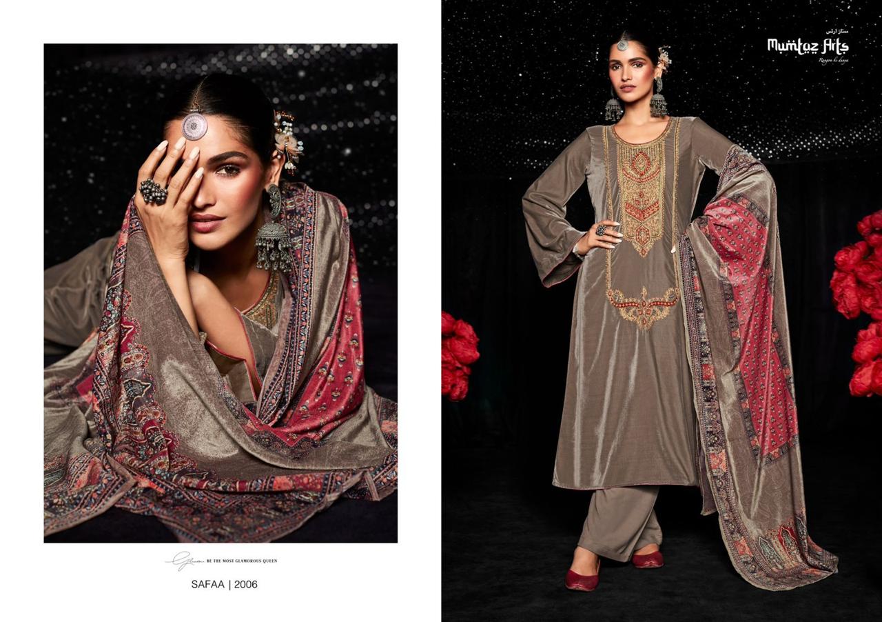 Mumtaz Safaa Velvet 1 Printed Fancy Exclusive Wear Designer Salwar Kameez Collection